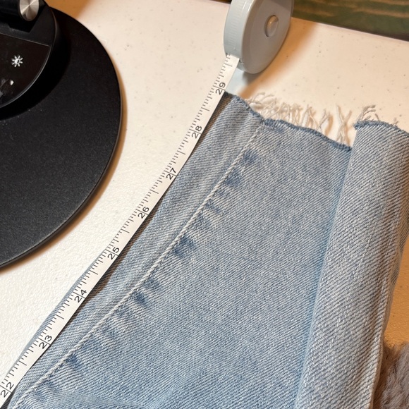 Good American Light Blue Skinny Jeans with Rips - Picture 6 of 7